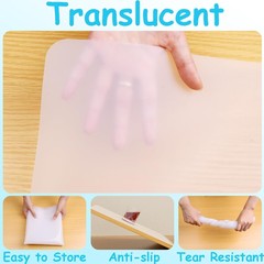 Large Clear Silicone Crafts Mats: Non-Slip Translucent Liner 15.7×23.6In (2 P…