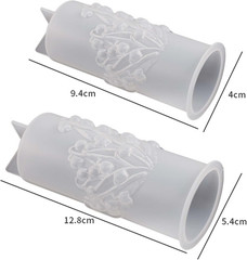 2 Pack Bell Orchid Cylinder Candle Mold – Resin Casting Silicone Mold for Home D