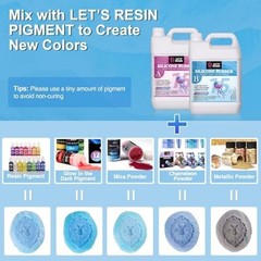 Silicone Mold Making Kit 15A, Fast Curing Liquid Rubber, Clear Translucent Molds