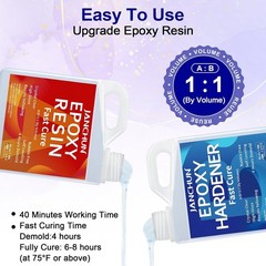 72oz Crystal Clear Epoxy Resin – Anti-Yellowing, Easy Mix for DIY Art Projects