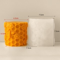 Honeycomb Silicone Cylinder Mold for Resin Casting & Candle Making
