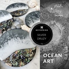 MEYSPRING Silver Druzy Mica Powder for Epoxy – Resin Color Pigment