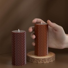 2 Pack Stripe Cylinder Pillar Spiral Candle Resin Mold – Resin Casting Silico…