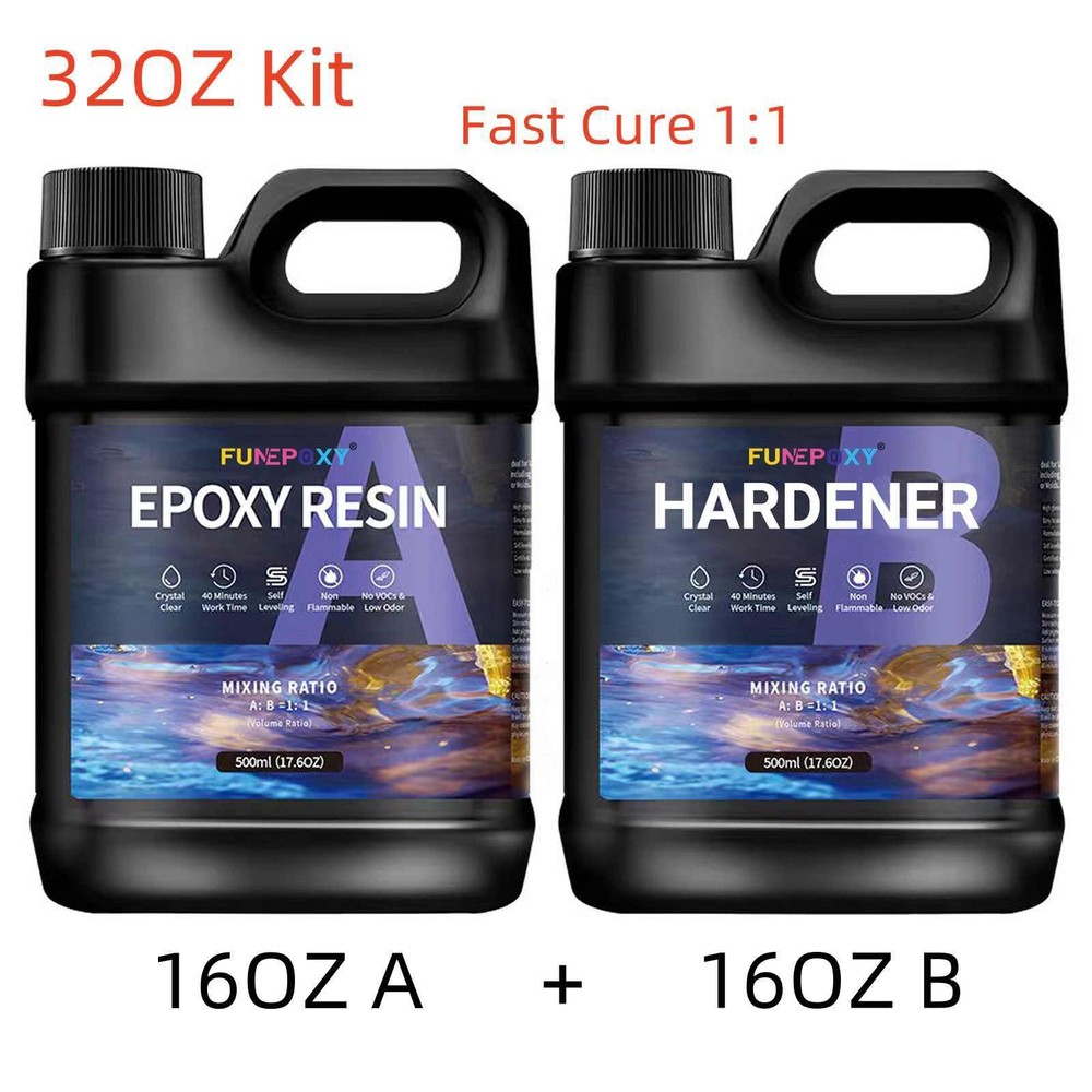 1:1 Clear Epoxy Resin – Bulk 32oz/64oz/1 Gallon/2 Gallons Kit – DIY Art Castings