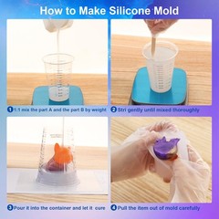 Silicone Mold Making 84oz 10A Elastic Liquid Silica Gel Translucent Fast Cure