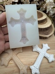 Gemstone Cross handmade silicone mold for crafts