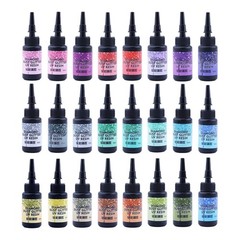 No Odor Colored UV Resin Diamond Glitter 24Colors – UV Light Curing Ultraviol…