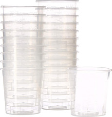 20 2Oz Graduated Cups and 20 Wood Stir Sticks for Mixing Small Batches of Paint,