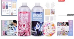 64OZ Crystal Clear Epoxy Resin Kit – No Yellowing, No Bubble Finish for Crafts