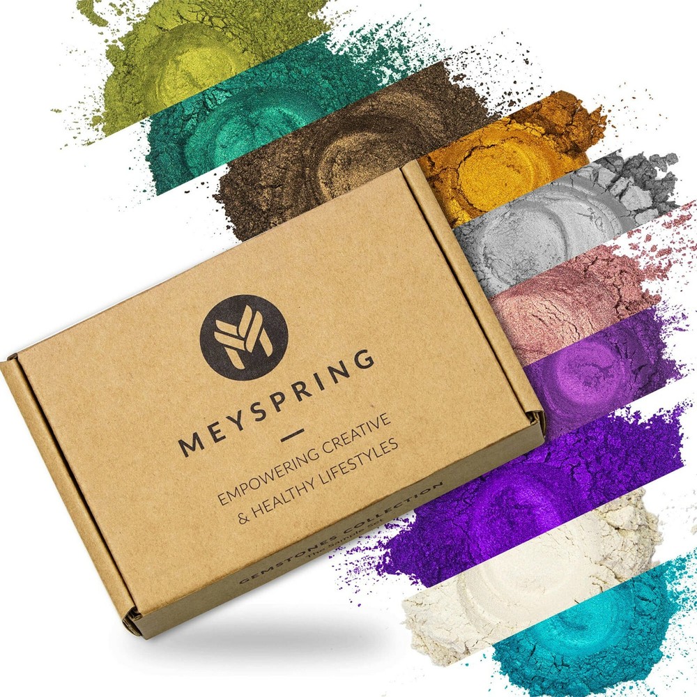 MEYSPRING Gemstones Collection Mica Powder Set – Epoxy Resin Color Pigments