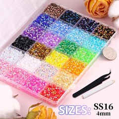 Colorful 4mm Resin Rhinestones with 3 Glue Tubes – Perfect for Creative Crafts