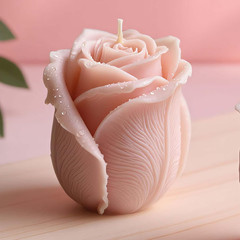 Large Tulip Bud Flower Succulent Leaves Cylinder Molds Silicone Wave Spiral Cand