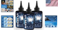 UV Resin 300G, Crystal Clear UV Resin Glue – No-Yellowing, Hard Type, Low Viscos