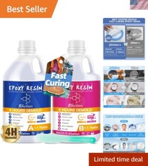 Fast Cure Epoxy Resin 1Gallon- 4 Hours Demold Upgrade Formula, Fast Curing an…