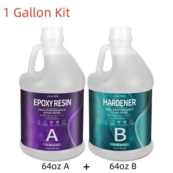 Crystal Clear Epoxy Resin – 1 Gallon Kit – for Jewelry DIY Art Crafts Tumbler