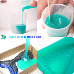 Super Elastic Silicone Mold Making Kit – 3H Fast Cure, 1 Gallon, Translucent