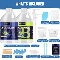 Crystal Clear Epoxy Resin 1 Gallon | Self-Leveling High-Gloss Casting 11