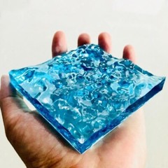 1pcs 10x10cm Wave Water Ripple Scene Floor Model Ornament Resin Base Accessories