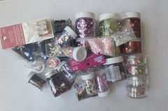 Large Destash Lot Of Large Glitter, Resin Inclusions, Confetti