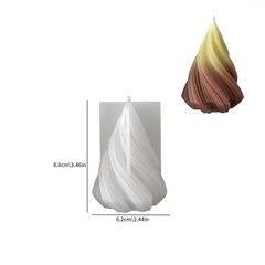 3PCS Spiral Cone & Cylinder Candle Molds Reusable DIY Soap Making Craft Supplies