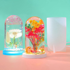 3 Pcs Large Spherical Cylinder Light Resin Silicone Mold Lamp Holder Mold for Fl