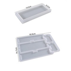 Silicone Resin Mold Desk Storage Organizer Making Epoxy Casting Mould Craft Tool