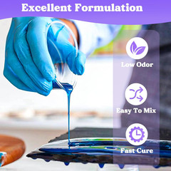 1/2 Gallon Casting Epoxy Resin,Bubble Free & Crystal Clear Epoxy Kit,2 Part Resi