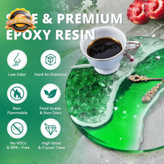 1 Gallon 2 Part Crystal Clear Epoxy Resin Kit High Gloss UV Resistant DIY Crafts