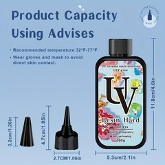 300g Upgraded Formula Crystal Clear Hard UV Resin Ultraviolet Fast transpancy