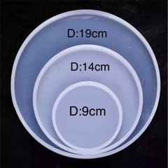 Round Resin Silicone Molds Set Large Medium Small, Shiny Resin Silicone Molds
