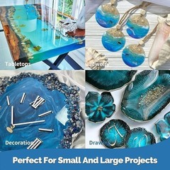 Self-Leveling Epoxy Resin 72oz Kit, Fast Curing and No Bubbles for Art Projects