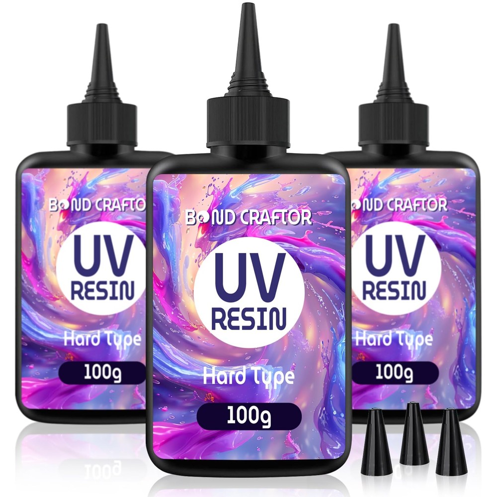 UV Resin 300g, Fast Curing Clear Epoxy Resin Hard Type for Jewelry Making, Cr…
