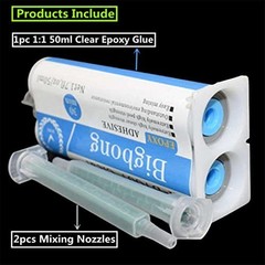 50ml Epoxy Resin AB Glue – Clear Adhesive for Metal, Wood, Glass, Plastic + 2 No