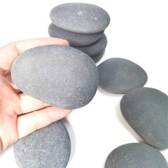 120PCS hand-selected smooth, flat rocks in assorted small, medium, and tiny size