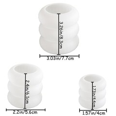 3 PCS Round Cylinder Molds Pillar Candle Mold Multiple Size White