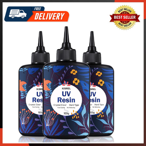 UV Resin 300G Upgraded UV Resin Kit Hard Type Crystal Clear Ultraviolet Curing