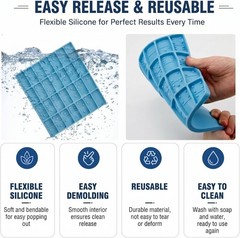 Versatile 28-Cavity Silicone Mold for Jewelry, Candy & More – Classical Blue