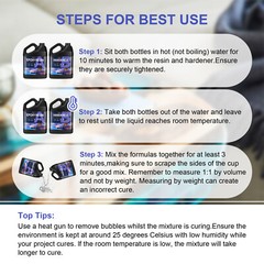 FUNEPOXY Crystal Clear Epoxy Resin Kit for Table Top Epoxy Resin – 1 Gallon Kit