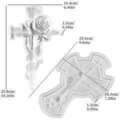 Large Cross Resin Molds – 2PCS Set
