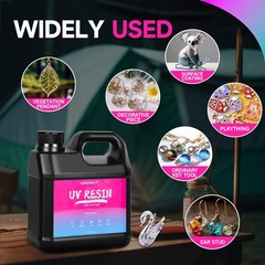 UV Resin Crystal Clear Hard Glue NonToxic No Bubbles DIY Handmade 100/300/500G
