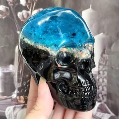 Set of Large + Medium + Small 3D Skull Resin Molds Flexible Clear Silicone Skull