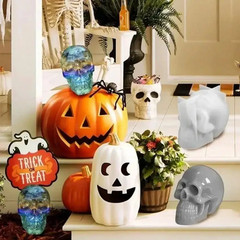 DIY 3D Silicone Resin Casting Mold Skull Head Halloween Mould Tool Epoxy Craft