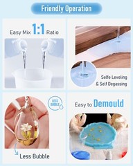 Nicpro 1 Gallon Crystal Clear Epoxy Resin Kit, High Gloss & Bubbles Free Resi…