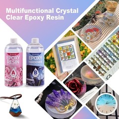 64OZ Crystal Clear Epoxy Resin Kit – No Yellowing, No Bubble Finish for Crafts