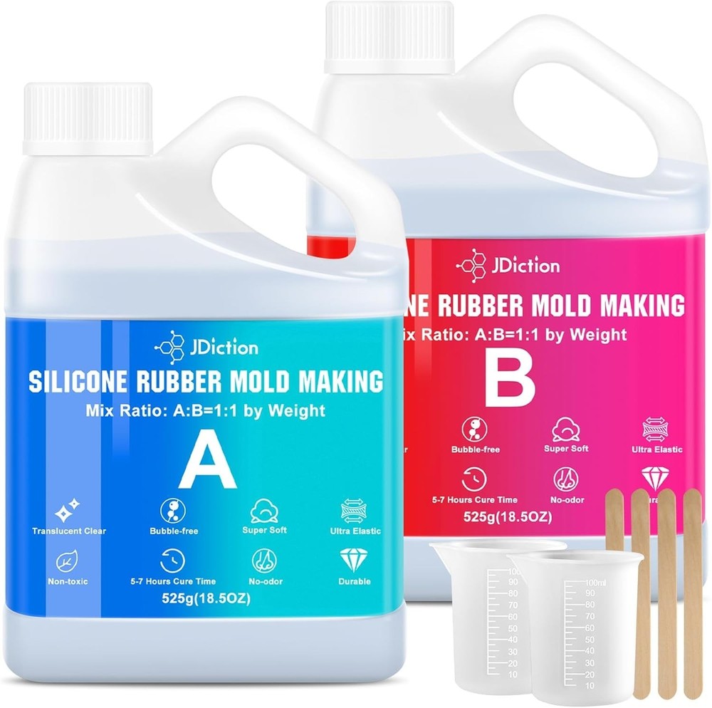 Silicone Mold Making Kit, 2.32Lb(8/37Oz) Super Elastic Liquid Silicone For Mold