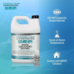 White Gel Coat – 1 Gallon Waxed with 2oz Catalyst, Repairs, Composite Coating