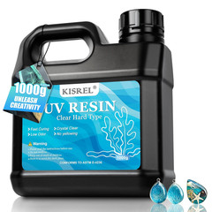UV Resin 1000G-Upgraded UV Resin Kit, Hard Type Crystal Clear Ultraviolet Curing