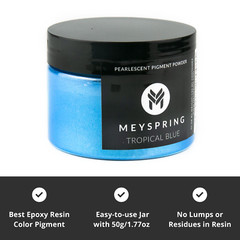 MEYSPRING Tropical Blue Mica Powder for Epoxy – Resin Color Pigment – Resin Dye