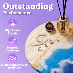 1/2 Gallon Casting Epoxy Resin,Bubble Free & Crystal Clear Epoxy Kit,2 Part Resi