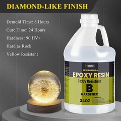 68oz 3ãuv Resistant Resin Kit,no Bubble & Crystal Clear Epoxy Resin for Coating